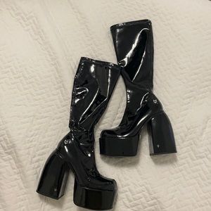 Naked Wolfe black boots. NEW
